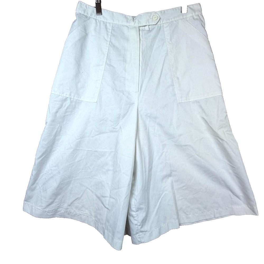 Vintage John Matthew Bermuda Shorts Mens 32 White High Rise Loose Fit Baggy